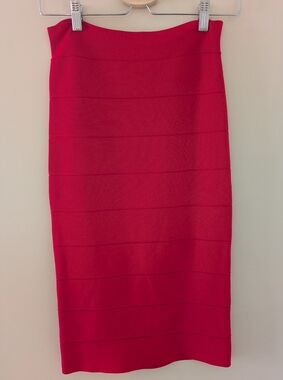 BCBG MAXAZRIA Red Bandage Pencil Skirt ~ Sz S